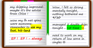 Use a training diary