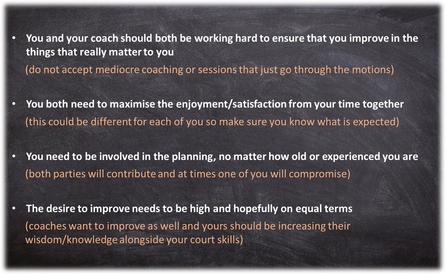 You and your Badminton Coach