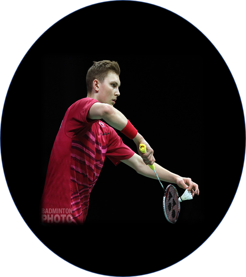 singles low serve by Victor