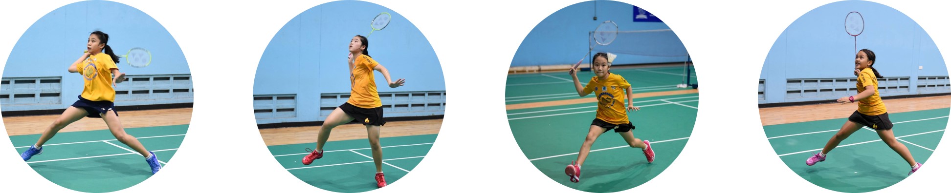 Badminton deep forehand