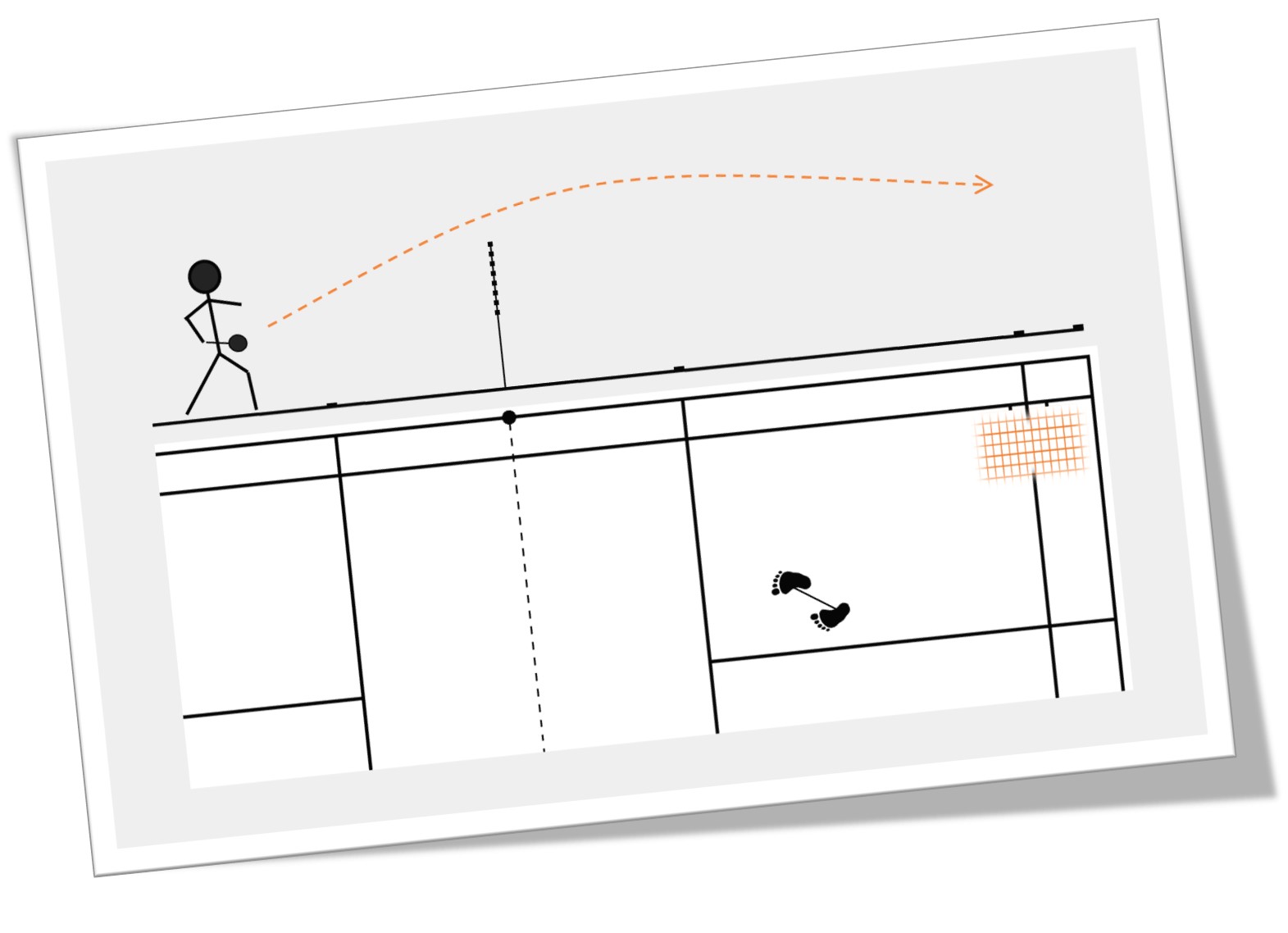 Badminton deep forehand feeding image