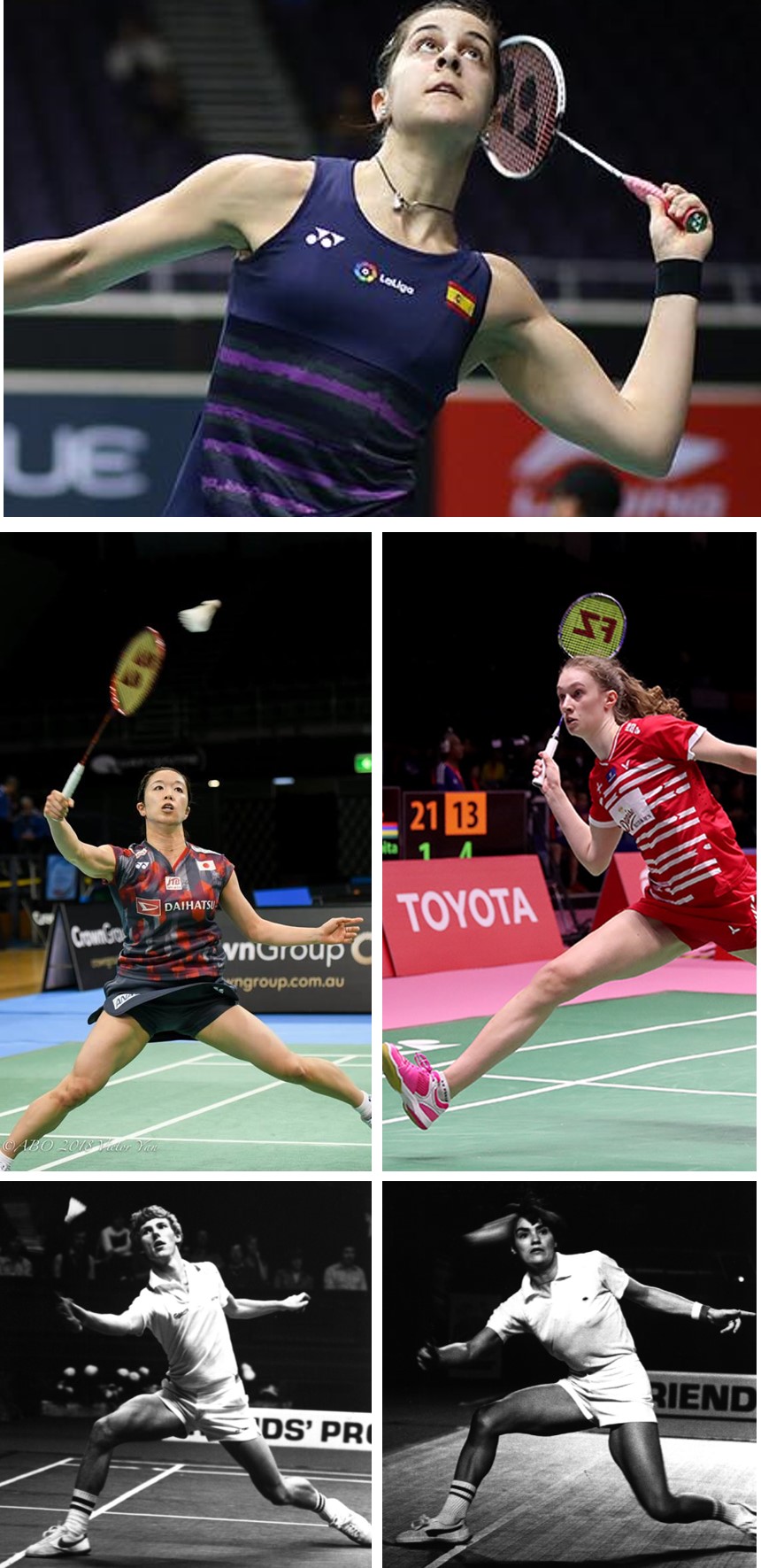 Badminton deep forehand