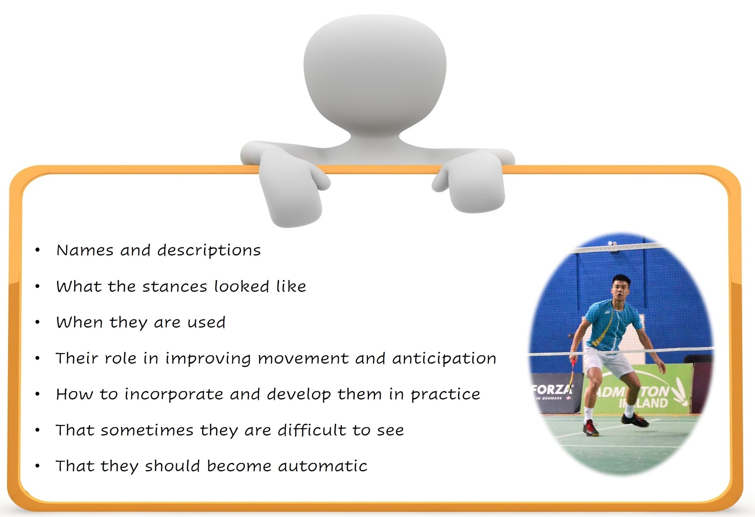 Badminton stances in action