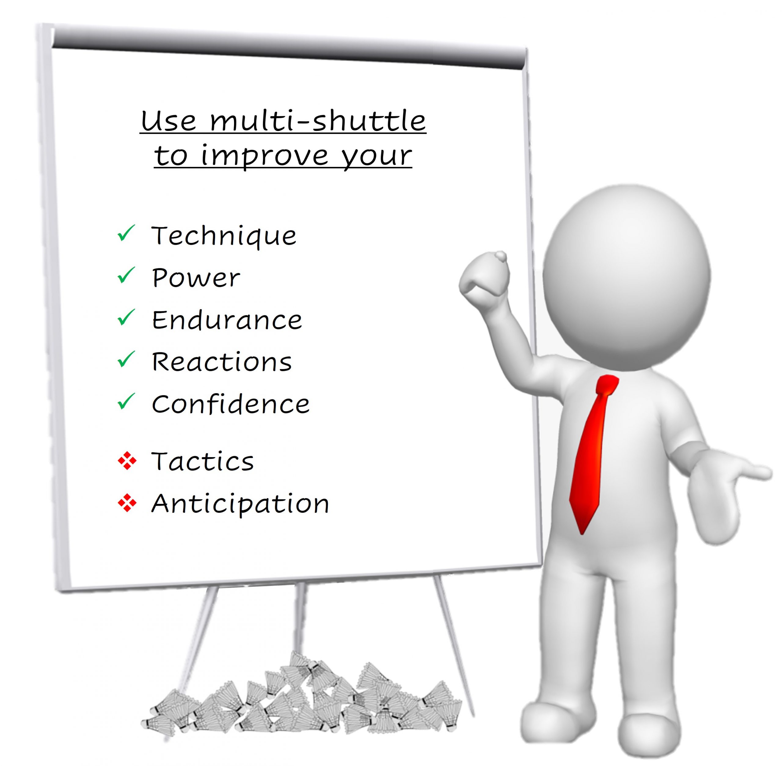 Badminton multi shuttle improves