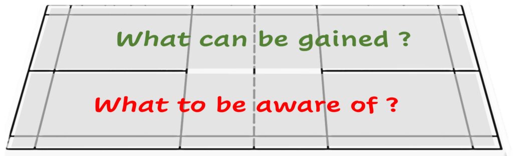 Badminton half-court singles