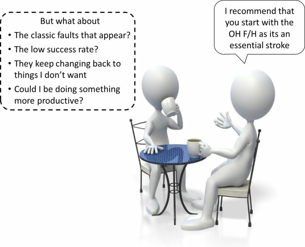 The badminton overhead forehand